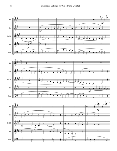 Christmas Settings For Woodwind Quintet Page 2