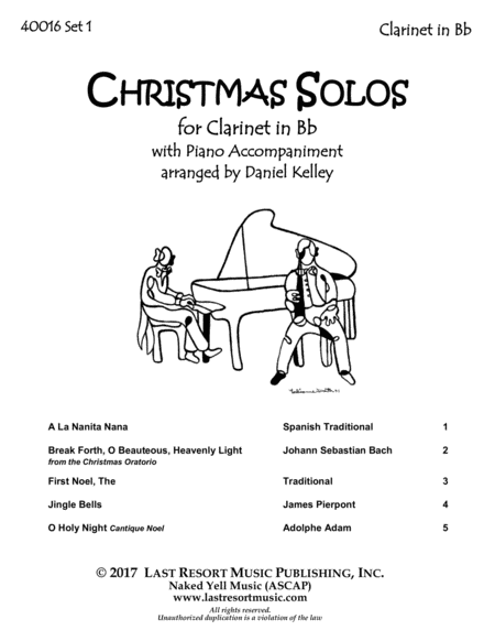 Christmas Solos For Clarinet Piano Set 1 Page 2