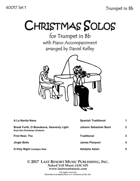 Christmas Solos For Trumpet Piano Set 1 Page 2
