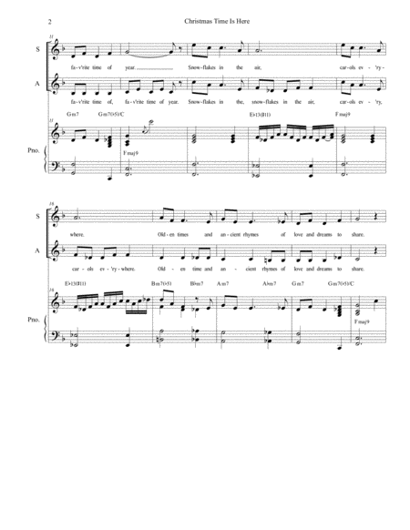 Christmas Time Is Here Duet For Soprano And Alto Solo Page 2