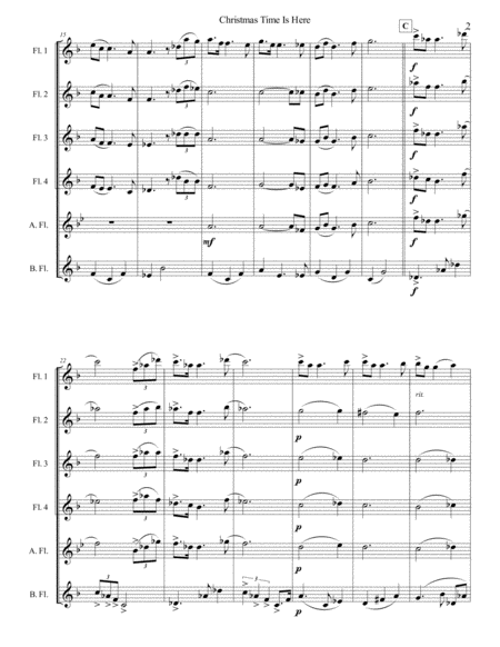 Christmas Time Is Here Flute Choir Page 2