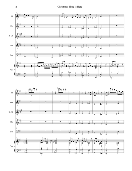 Christmas Time Is Here For Woodwind Quintet Page 2