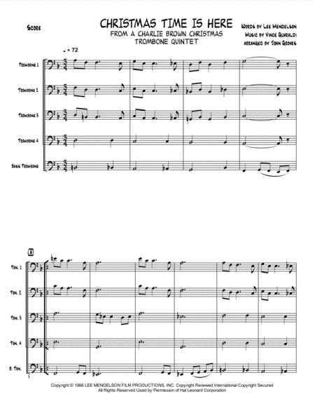Christmas Time Is Here Trombone Quintet Page 2