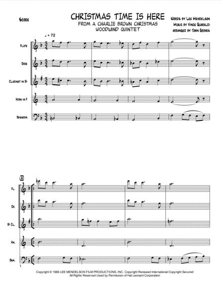 Christmas Time Is Here Woodwind Quintet Page 2