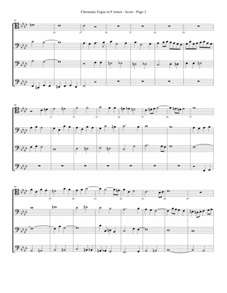 Chromatic Fugue In F Minor For Trombone Or Low Brass Quartet Page 2