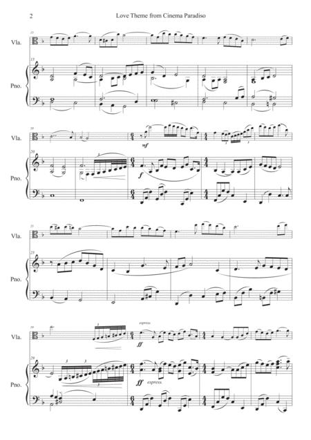 Cinema Paradiso Love Theme For Viola And Piano Page 2