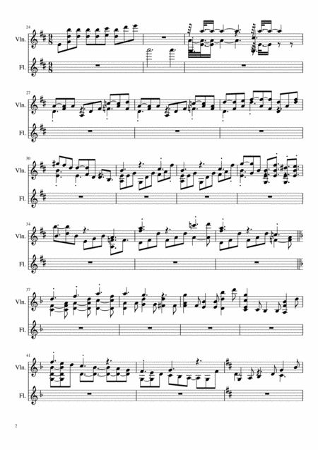 Clair De Lune For Violin Page 2