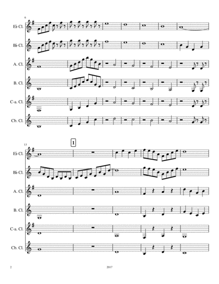 Clarinet Choir No 1 Page 2