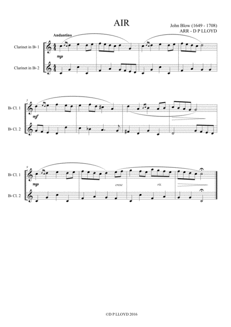 Clarinet Duets 10 Baroque Duets Volume 1 Page 2