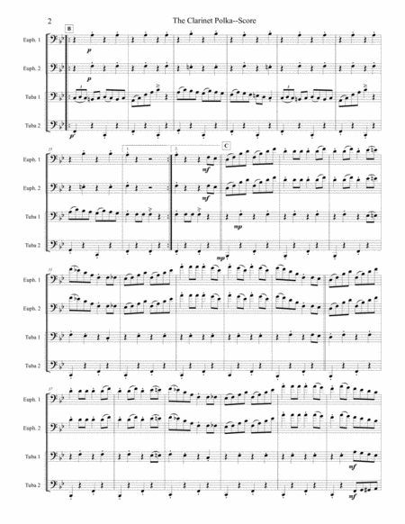 Clarinet Polka Tuba Euphonium Quartet Page 2