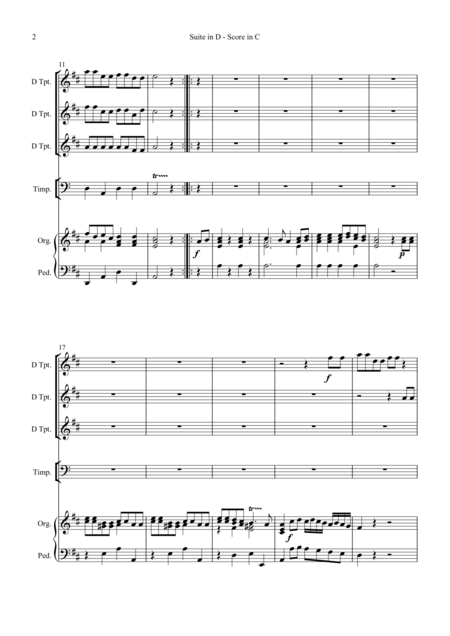 Clarke Suite In D Organ 3 Trumpets In D Timpani Page 2