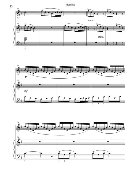 Classical Duets For Recorder Piano Morning Page 2