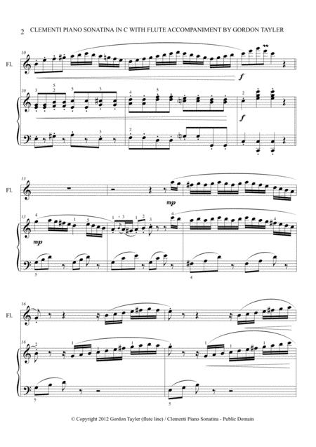 Clementi Sonatina In C Added Flute Part Page 2