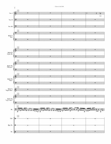 Close To The Edit The Art Of Noise Full Score Set Of Parts Page 2