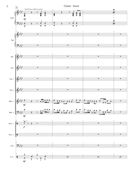 Closer Arranged For Percussion Ensemble Page 2