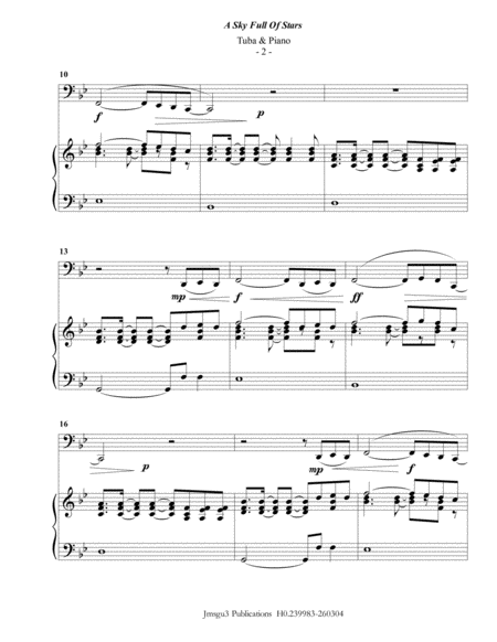 Coldplay A Sky Full Of Stars For Tuba Piano Page 2