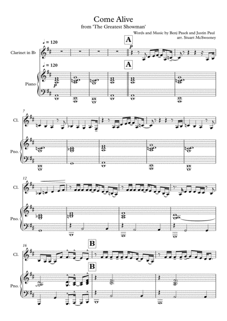 Come Alive Clarinet Solo Page 2
