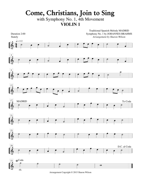 Come Christians Join To Sing For String Quartet Page 2