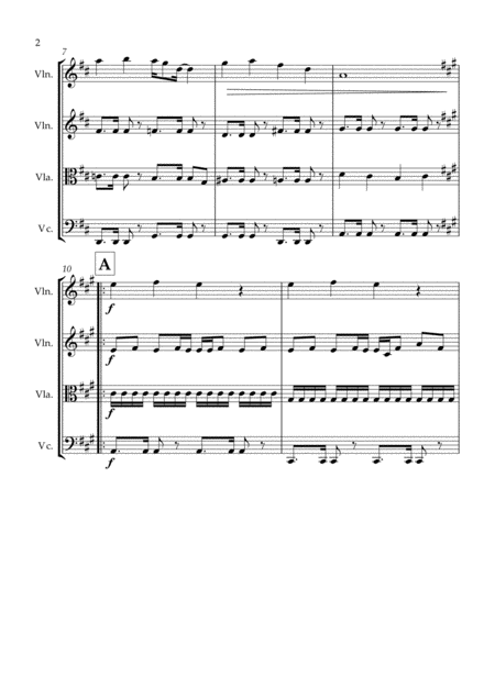 Come On Eileen For String Quartet Score And Parts Page 2