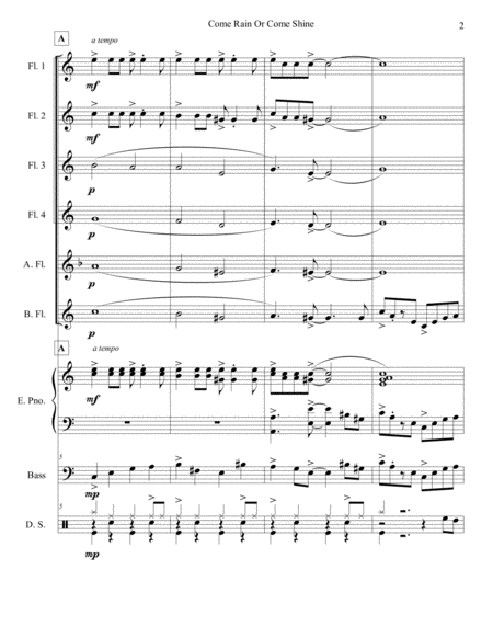 Come Rain Or Come Shine Flute Choir Page 2