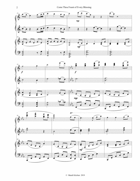 Come Thou Fount Piano Duet Page 2