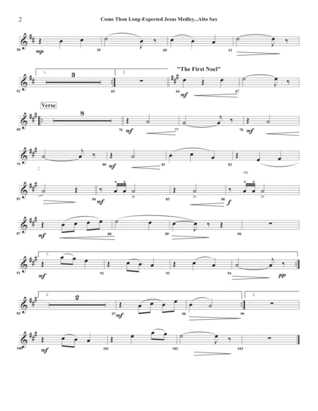 Come Thou Long Expected Jesus Medley Page 2