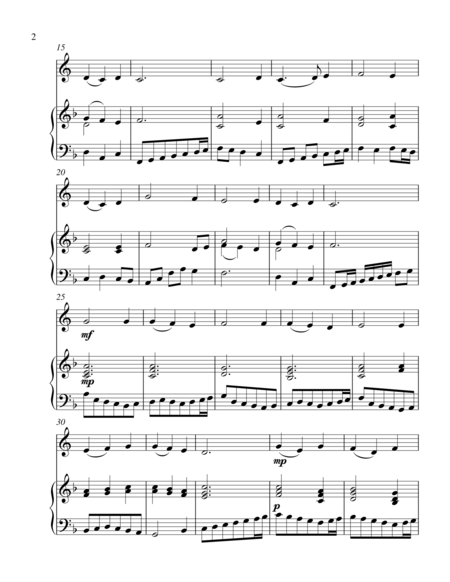 Come Thou Long Expected Jesus Treble F Instrument Solo Page 2