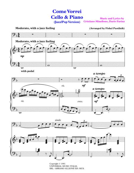 Come Vorrei For Cello And Piano Jazz Pop Version Video Page 2