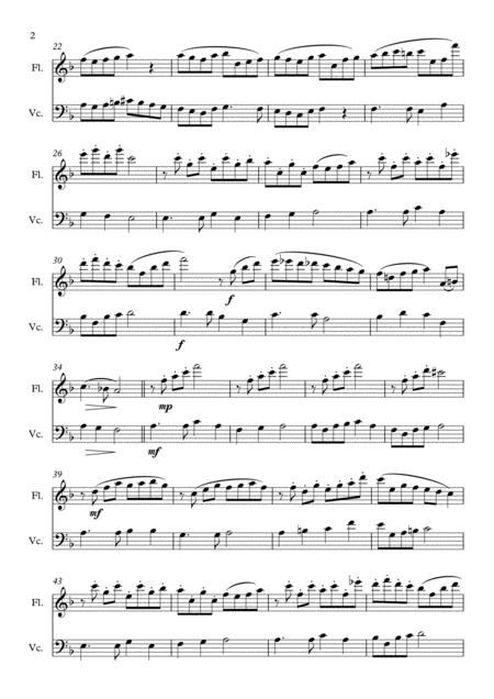 Come Ye Thankful People Come Duet For Flute And Cello Page 2