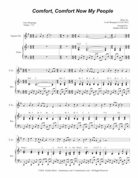 Comfort Comfort Now My People For Soprano Saxophone And Piano Page 2