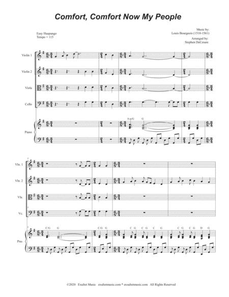 Comfort Comfort Now My People For String Quartet And Piano Page 2