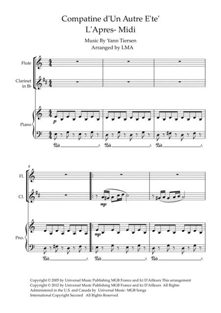 Comptine D Un Autret L Aprs Midi Score Page 2