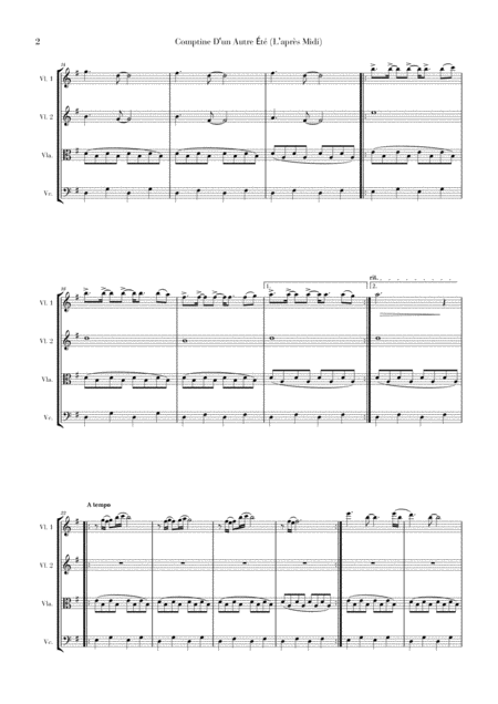 Comptine D Un Autret L Aprs Midi Yann Tiersen String Quartet Page 2