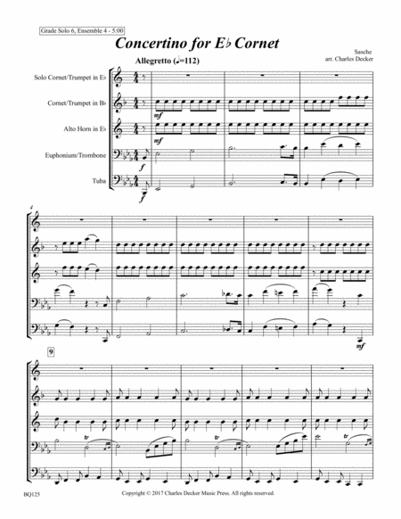Concertino For Eb Cornet For Brass Quintet Page 2