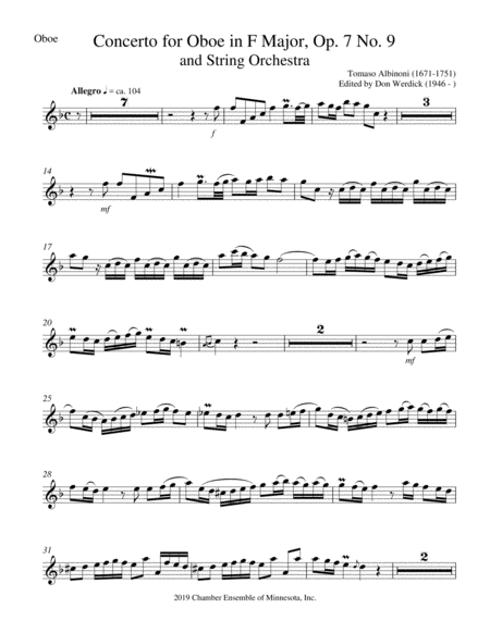 Concerto For Oboe In F Major Op 7 No 9 Page 2