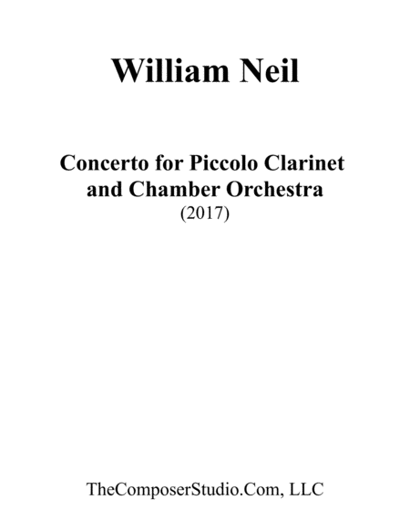 Concerto For Piccolo Clarinet And Chamber Orchestra 2017 Page 2
