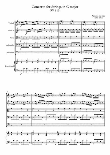 Concerto For Strings In C Major Rv 115 Page 2