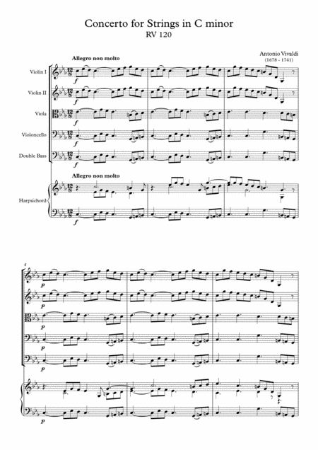 Concerto For Strings In C Minor Rv 120 Page 2