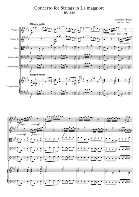 Concerto For Strings In La Maggiore Rv 158 Page 2