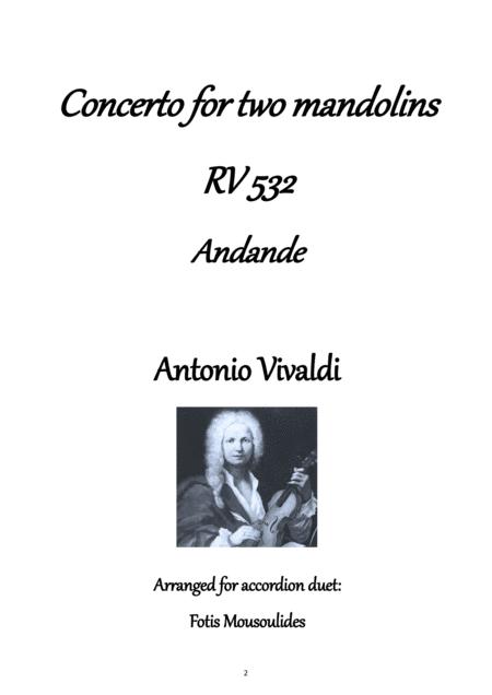 Concerto For Two Mandolins Rv532 Andande For Accordion Duet Page 2