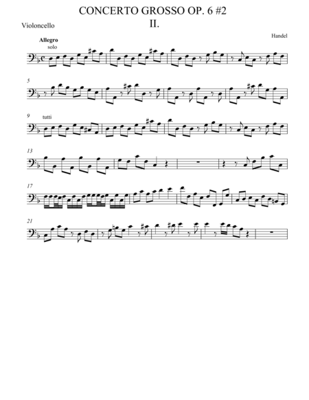 Concerto Grosso Op 6 2 Movement Ii Page 2