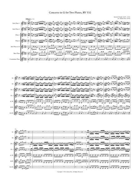 Concerto In G For 2 Flutes Rv 532 Page 2