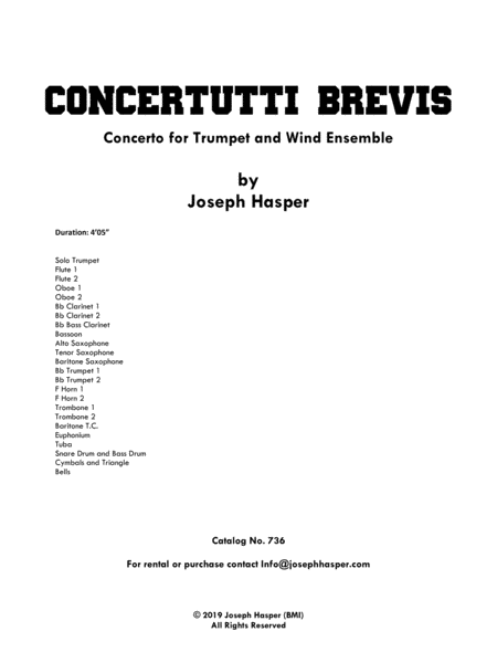 Concertutti Brevis Concerto For Trumpet And Wind Ensemble Page 2