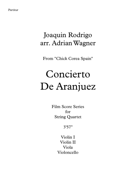 Concierto De Aranjuez String Quartet Arr Adrian Wagner Page 2