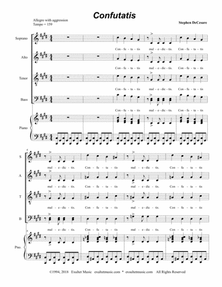 Confutatis From Requiem Mass Piano Vocal Score Page 2