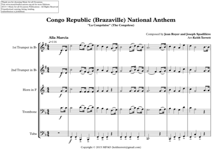 Congo Republic Brazzaville For Brass Quintet Page 2