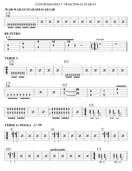 Contrabando Y Traicion Guitar Tab Page 2