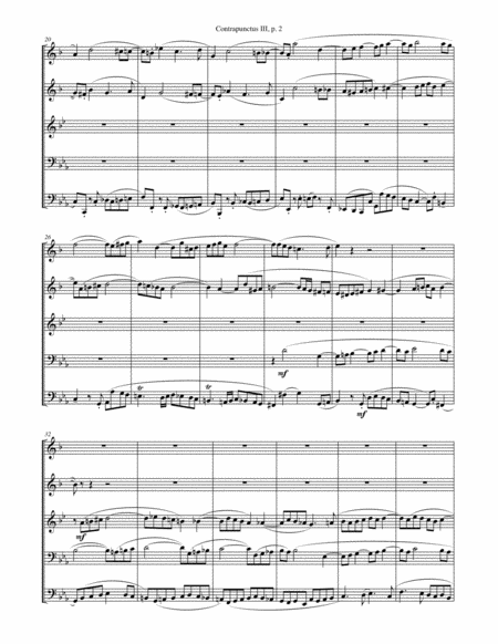 Contrapunctus Iii From The Art Of Fugue For Brass Quintet Page 2