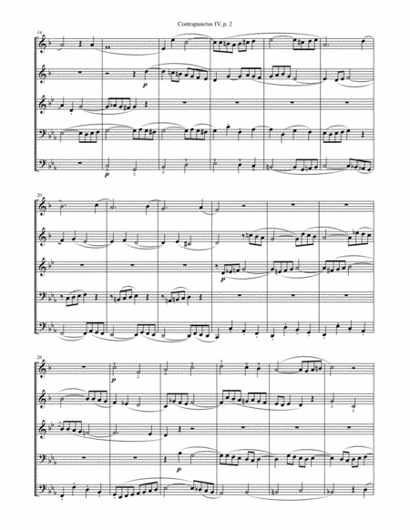 Contrapunctus Iv From The Art Of Fugue For Brass Quintet Page 2