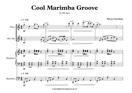 Cool Marimba Groove For Marimba Flute Alto Sax Page 2